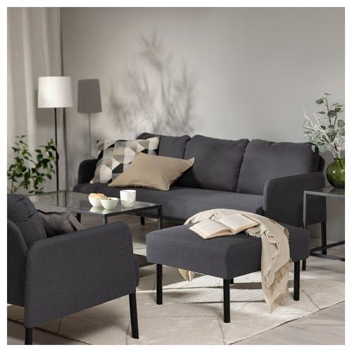 Amazon｜IKEA イケア オットマン クニーサ ダークグレー m10595934